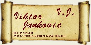 Viktor Janković vizit kartica